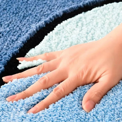 Badematte | Rutschfester Badezimmerteppich mit Schnelltrocknendem Design | Modernes Wellenmuster für Sicherheit und Stil 2