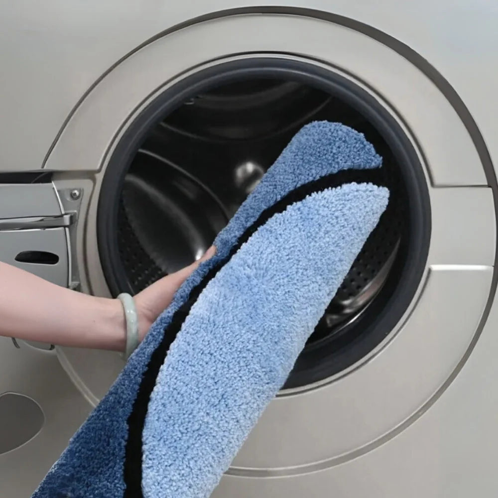 Badematte | Rutschfester Badezimmerteppich mit Schnelltrocknendem Design | Modernes Wellenmuster für Sicherheit und Stil 5