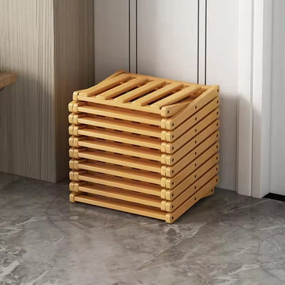 Bambus Schuh- und Aufbewahrungsregal | Faltbares, platzsparendes Design für schmale Eingangsbereiche 4
