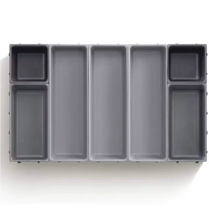 Schubladen-Organizer-Set 7-teilig aus PP-Kunststoff – modulare Aufbewahrungsboxen für Küche, Büro und Haushalt