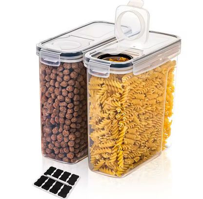 Müslibehälter mit Deckel – luftdichte Aufbewahrungsbehälter für Müsli, 2,5 l je Behälter (2er / 4er Set)