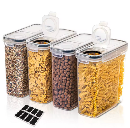 Müslibehälter mit Deckel – luftdichte Aufbewahrungsbehälter für Müsli, 2,5 l je Behälter (2er / 4er Set)