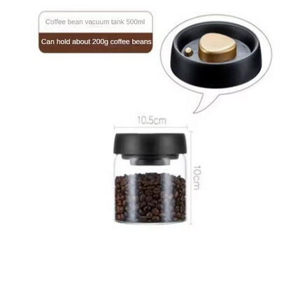 Vakuum-Vorratsbehälter aus Glas – luftdichter Lebensmittelbehälter mit Pumpdeckel für Kaffee und trockene Lebensmittel