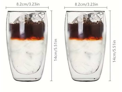 Doppelwandige Glastasse – Transparente, wärmeisolierende Mini-Gläser für Espresso & Tee