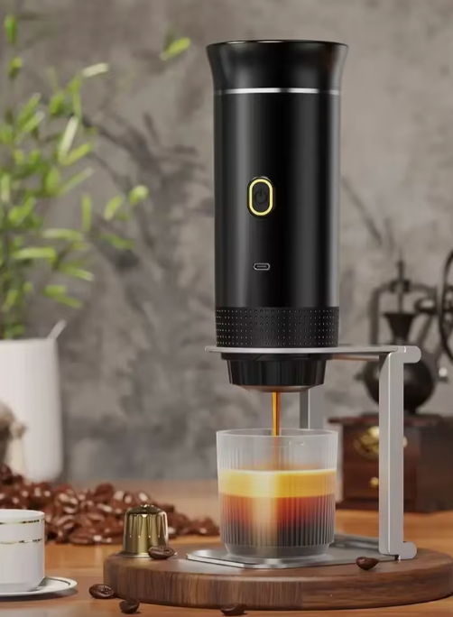 Tragbare elektrische Espressomaschine – Kabellose 3-in-1 Reise-Kaffeemaschine für Auto, Camping & Zuhause