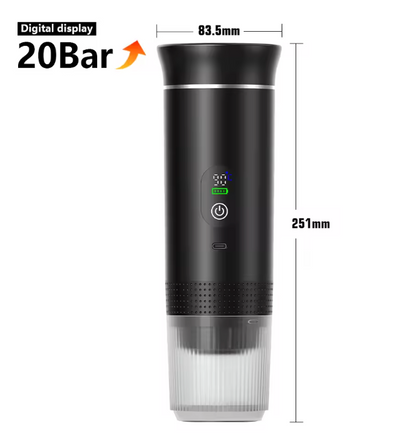 Tragbare elektrische Espressomaschine – Kabellose 3-in-1 Reise-Kaffeemaschine für Auto, Camping & Zuhause
