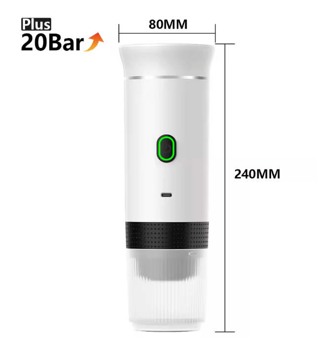 Tragbare elektrische Espressomaschine – Kabellose 3-in-1 Reise-Kaffeemaschine für Auto, Camping & Zuhause