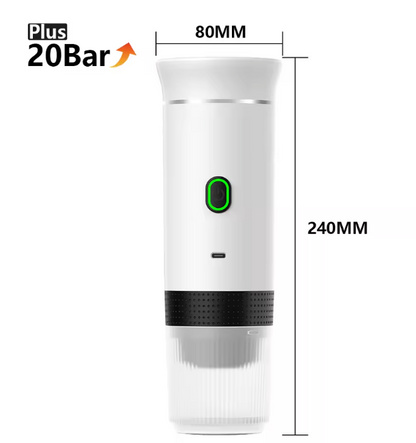 Tragbare elektrische Espressomaschine – Kabellose 3-in-1 Reise-Kaffeemaschine für Auto, Camping & Zuhause