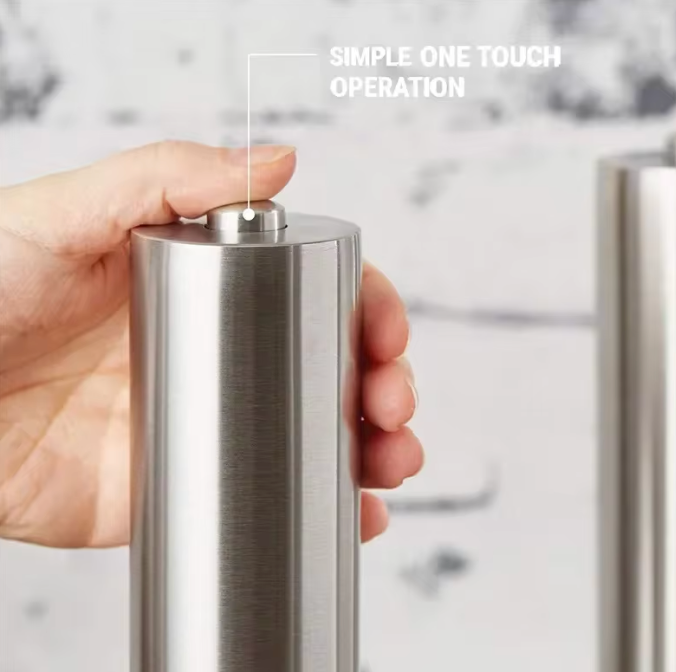 Elektrische Salz- oder Pfeffermühle aus Edelstahl – Automatische Einhand-Gewürzmühle mit Licht