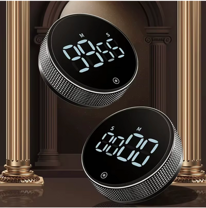 Magnetischer Küchen-Countdown-Timer – Mechanischer Rotations-Timer mit LED-Anzeige, 0–99 Minuten