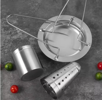 Edelstahl Hähnchenhalter Grill & Ofen – Vertikaler Hähnchenständer BBQ Bratenständer Abnehmbar