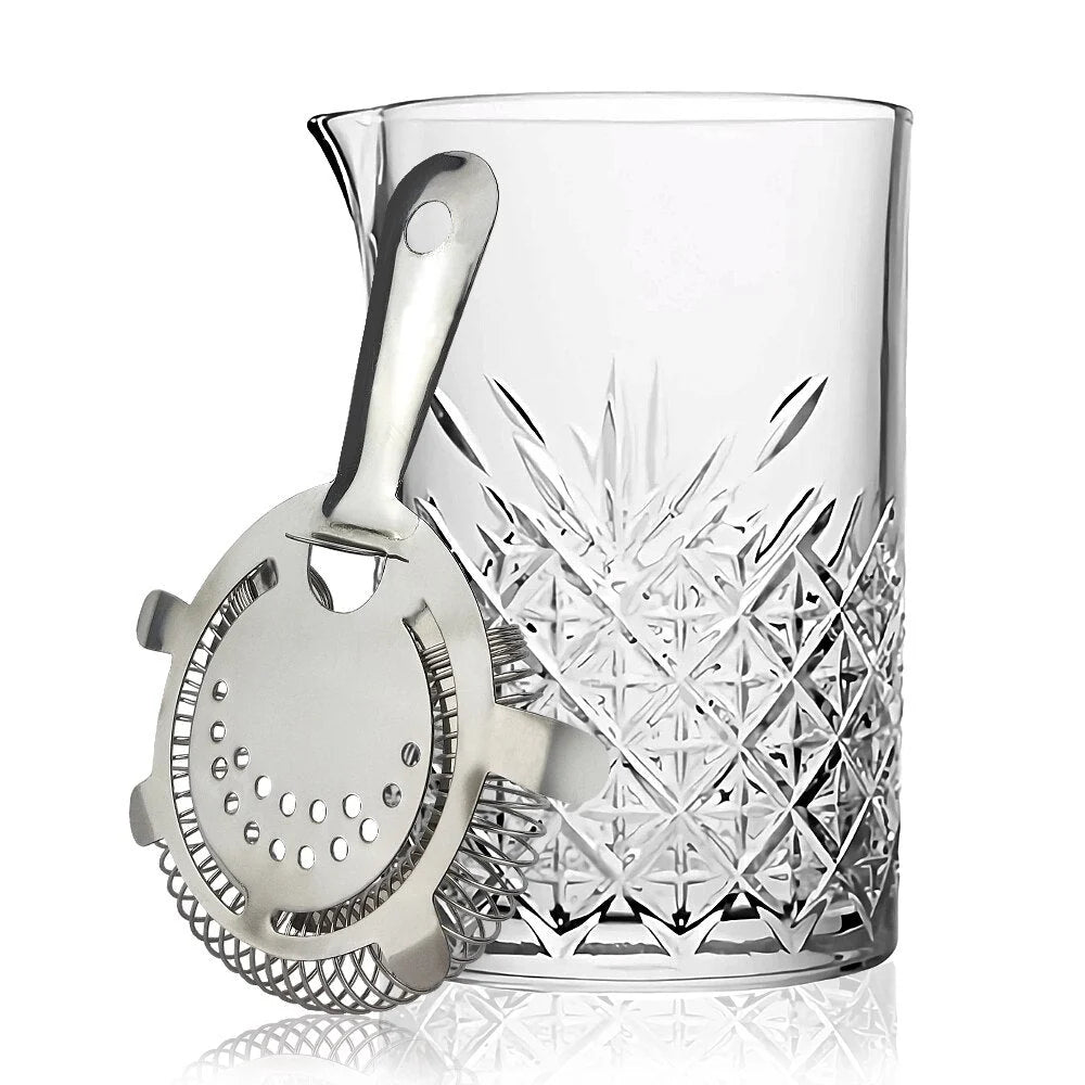 Cocktailsset | 4-teiliges Cocktail-Rührglas-Set mit Edelstahl-Jigger | Elegantes Mixset für Perfekte Drinks 4