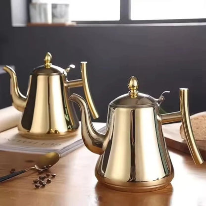 Edelstahl Wasserkocher mit Filter für Tee und Kaffee | Einhandbedienung für mühelose Zubereitung 7