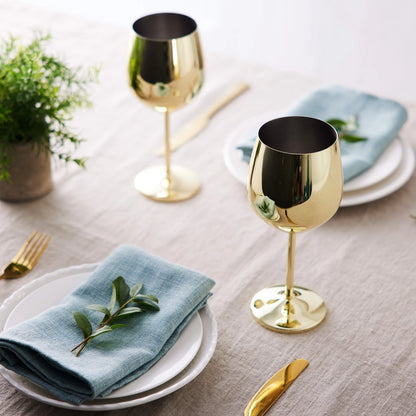 Elegante Edelstahl-Weingläser in Gold mit Bruchsicherem Design | Stilvolle Getränke für jeden Anlass 2