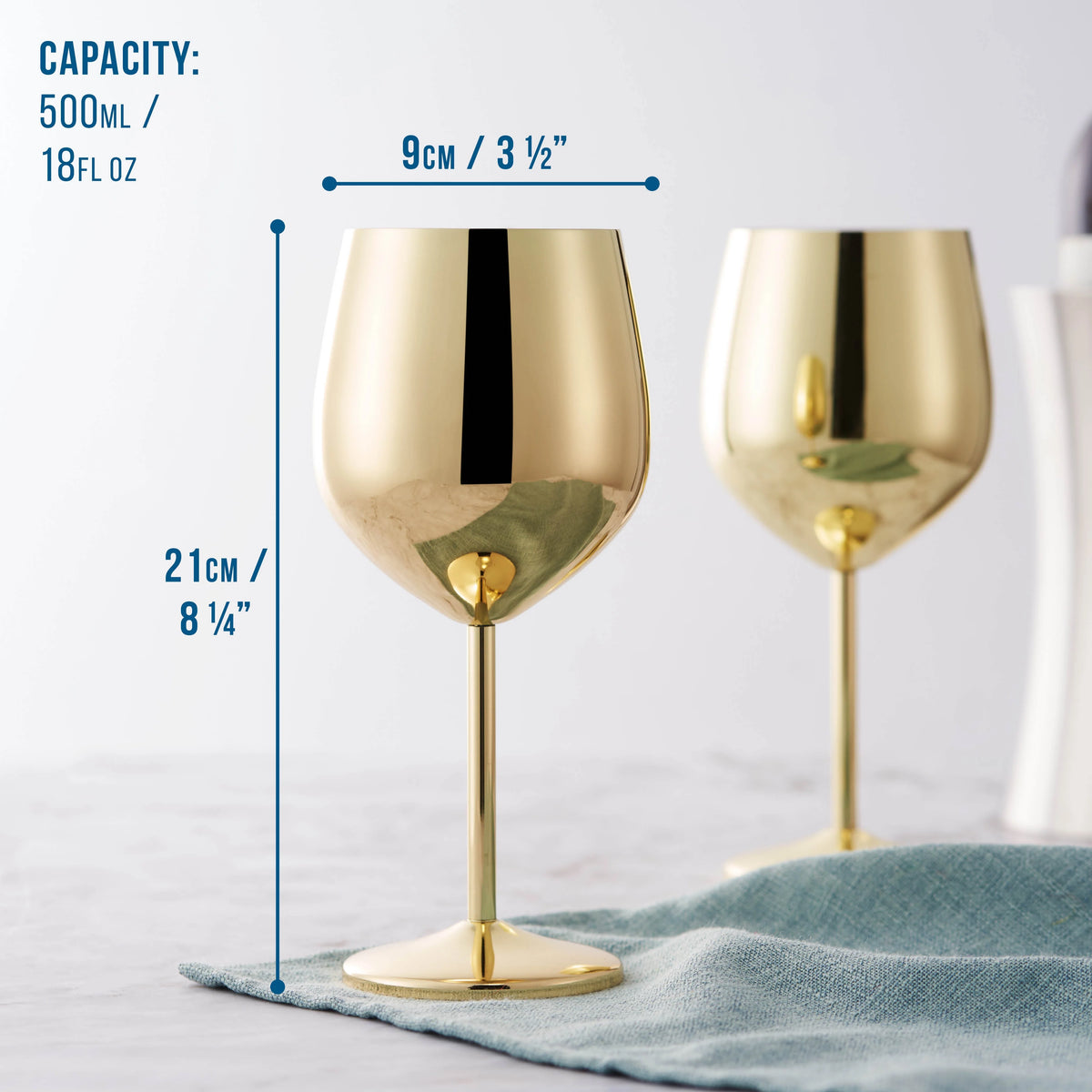 Elegante Edelstahl-Weingläser in Gold mit Bruchsicherem Design | Stilvolle Getränke für jeden Anlass 3