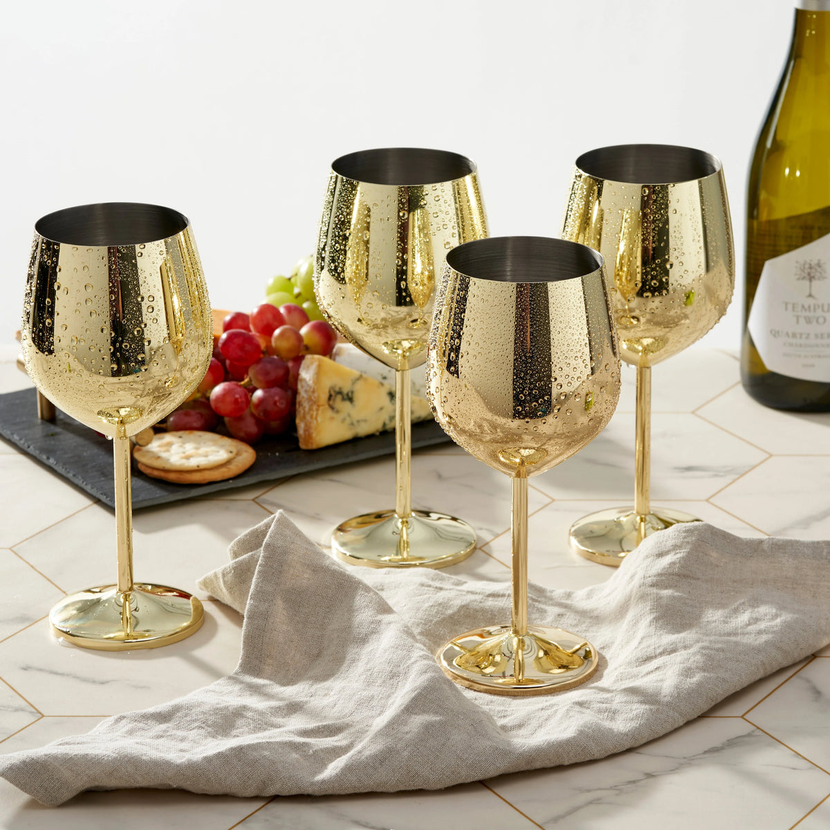 Elegante Edelstahl-Weingläser in Gold mit Bruchsicherem Design | Stilvolle Getränke für jeden Anlass 5