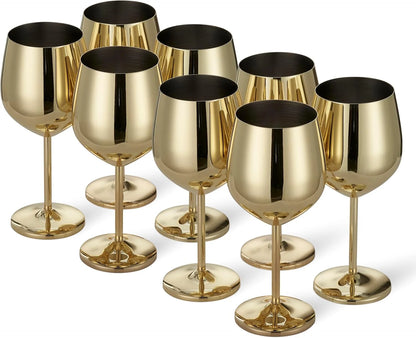 Elegante Edelstahl-Weingläser in Gold mit Bruchsicherem Design | Stilvolle Getränke für jeden Anlass 7