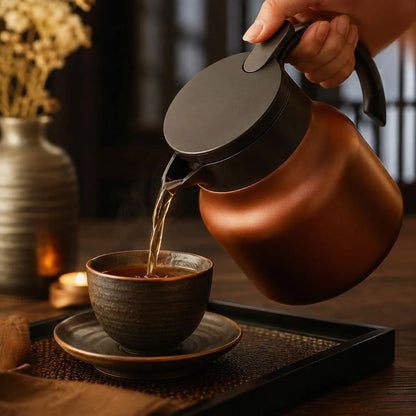 Elegante Teekanne | Isolierte Teekanne mit Integriertem Teesieb | 800 ml für Perfekte Temperaturkontrolle 4