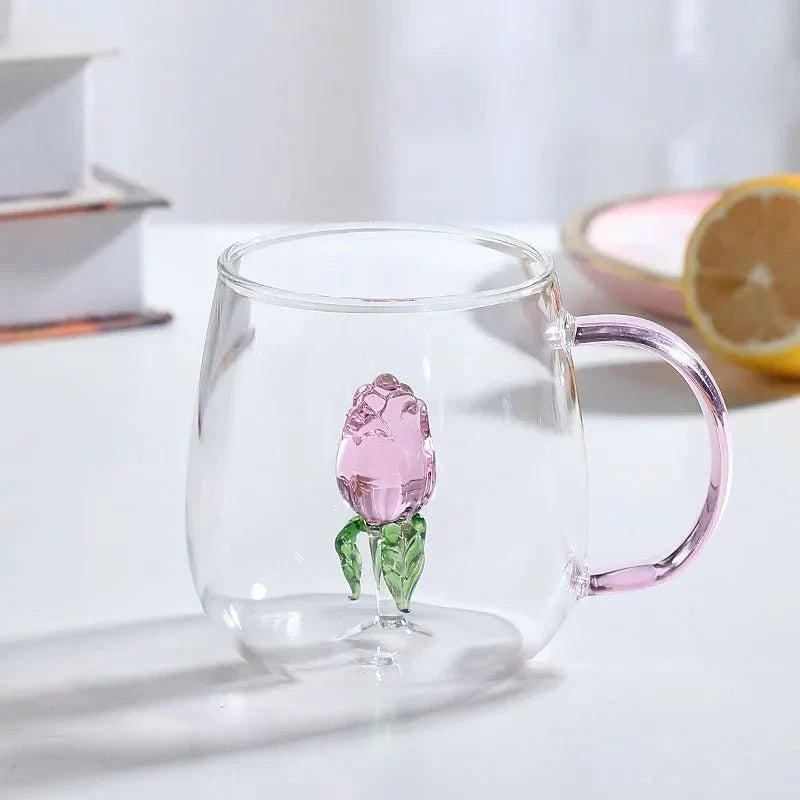 Eleganter Trinkbecher aus Borosilikatglas mit 3D-Tiermotiv | Hitzebeständig und Ergonomisch für Einzigartige Trinkerlebnisse 2