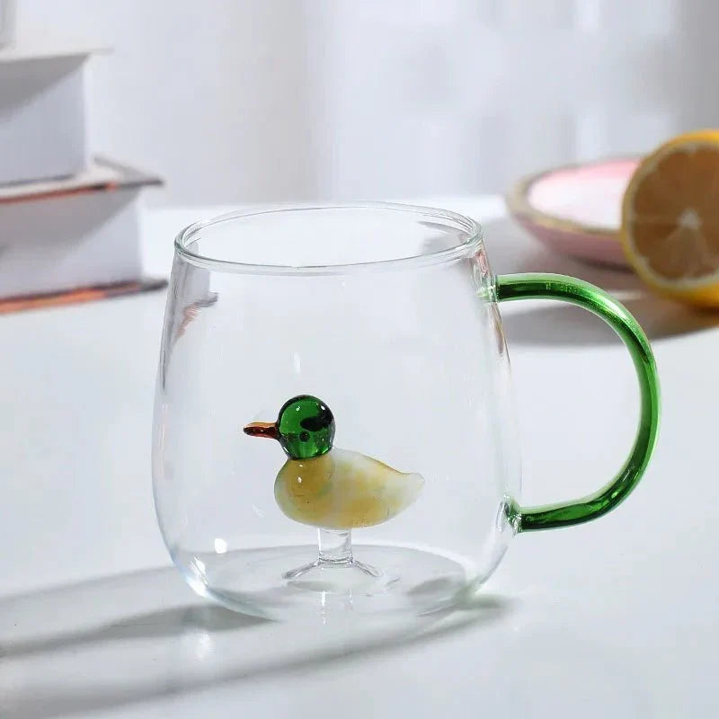 Eleganter Trinkbecher aus Borosilikatglas mit 3D-Tiermotiv | Hitzebeständig und Ergonomisch für Einzigartige Trinkerlebnisse 5