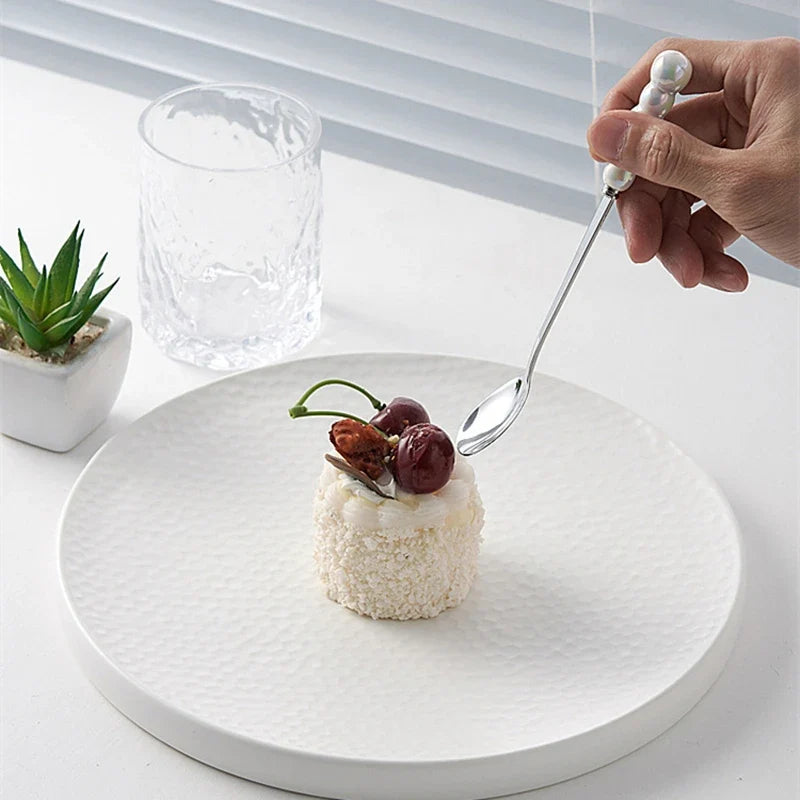 Elegantes Besteckset | Edelstahl mit Perlgriff für stilvolle Anlässe 4