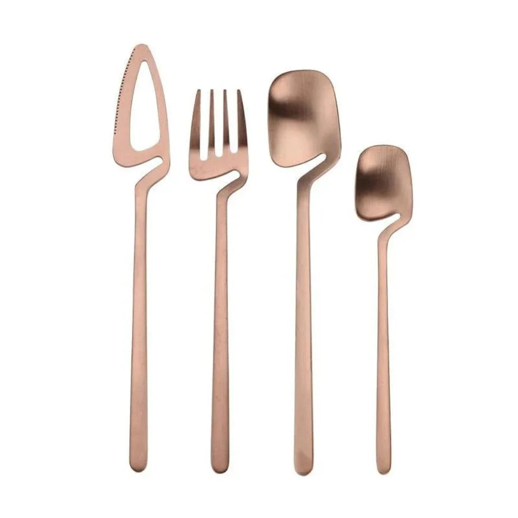Elegantes Besteckset aus Edelstahl mit Schaufeldesign | Praktische Ablage für stilvolle Tischdekoration 9