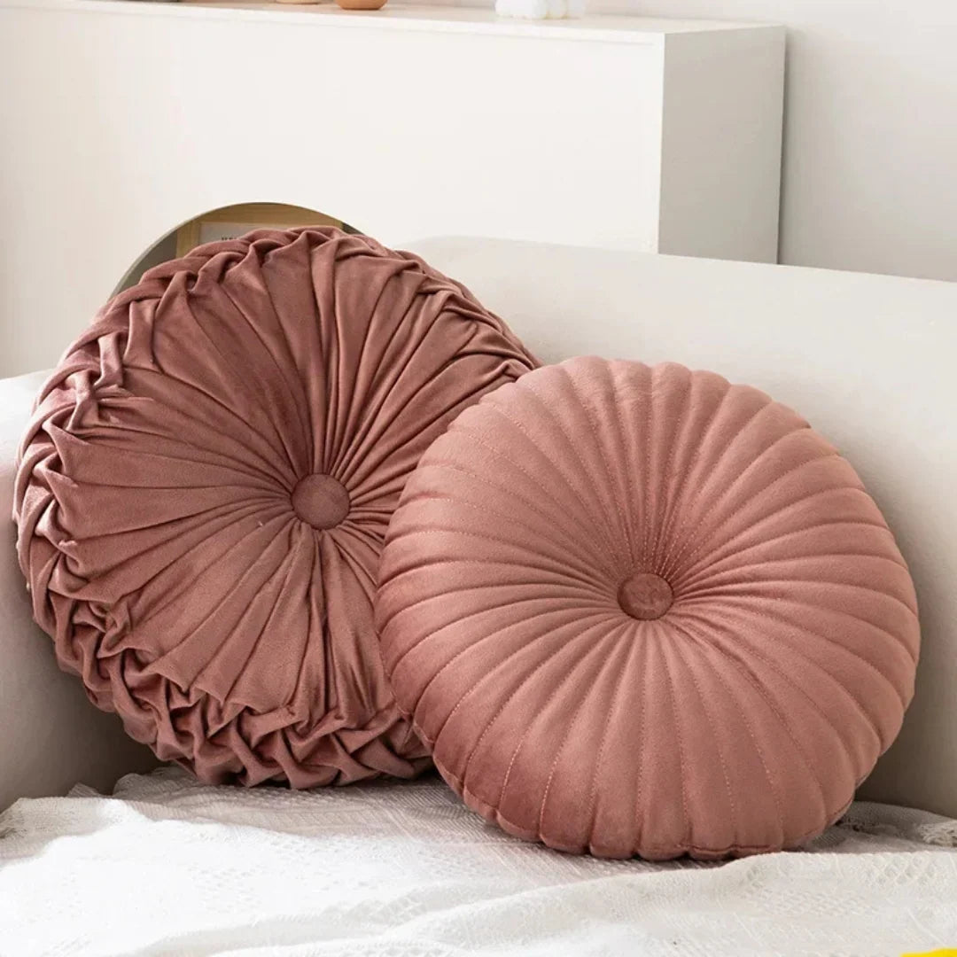 FluffyWheel | Rundes Dekokissen mit Weichem Material | Stilvolles Dekorationselement für Gemütlichkeit 0