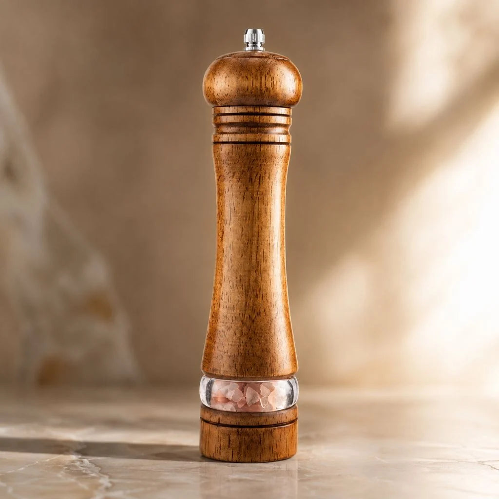 Klassische Gewürzmühle aus Holz mit Einstellbarem Mahlgrad | Zeitloses Design für Perfekte Würze 6