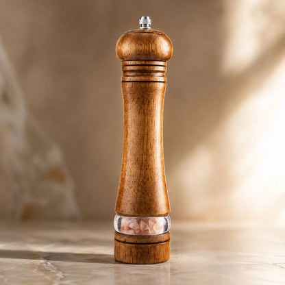 Klassische Gewürzmühle aus Holz mit Einstellbarem Mahlgrad | Zeitloses Design für Perfekte Würze 6