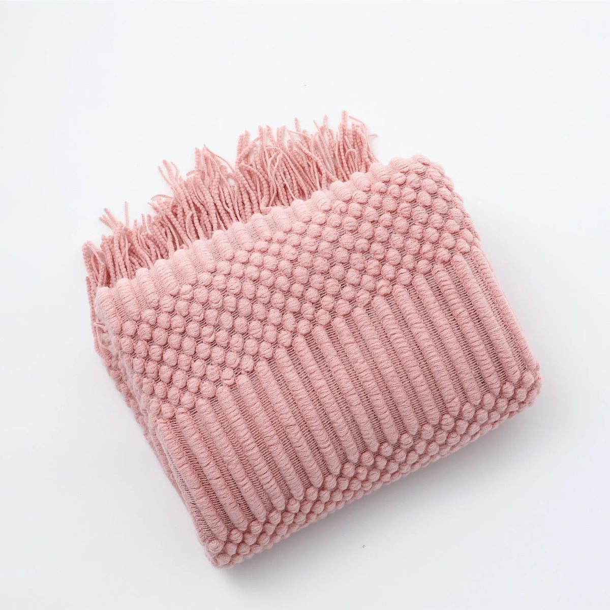 Kuscheldecke | Einfarbige Strickdecke mit Geometrischem Design | Vielseitige Wolldecke für Komfort und Stil 16