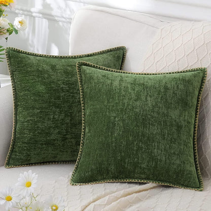 Luxuriöses Chenille-Zierkissen mit samtiger Textur | Vielseitige Farben und Größen für elegantes Wohnen 0