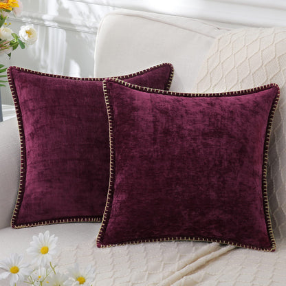 Luxuriöses Chenille-Zierkissen mit samtiger Textur | Vielseitige Farben und Größen für elegantes Wohnen 1