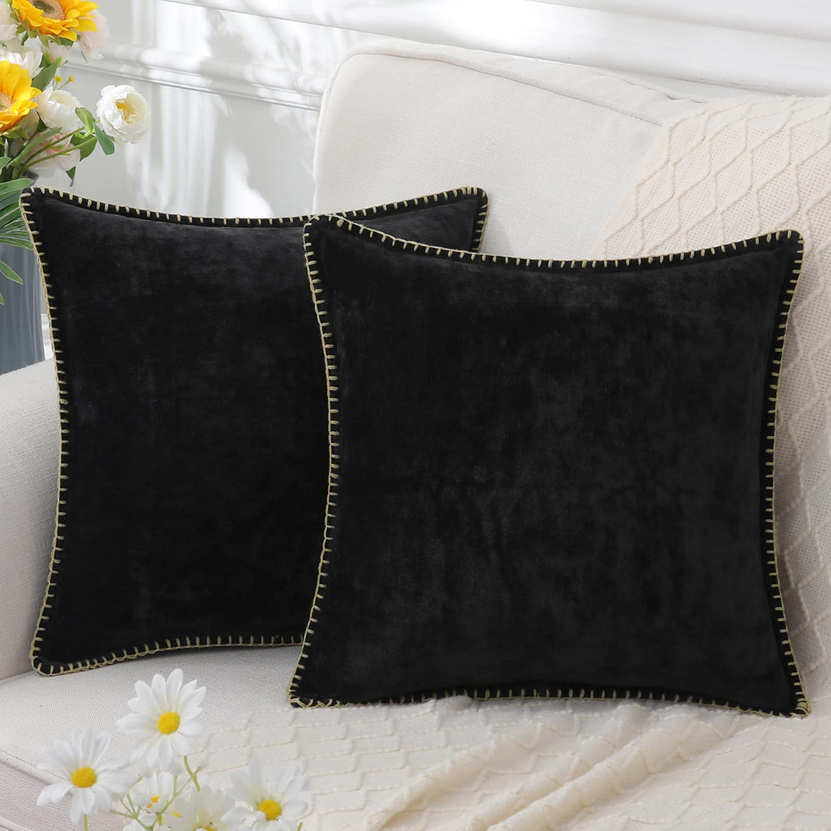 Luxuriöses Chenille-Zierkissen mit samtiger Textur | Vielseitige Farben und Größen für elegantes Wohnen 4