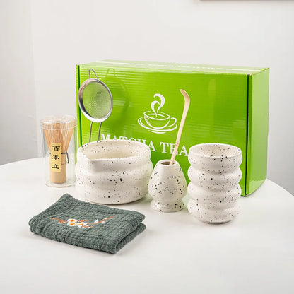 Matcha-Set | 7-teiliges Zubehör mit Bambusbesen & Keramik für perfekten Tee 1