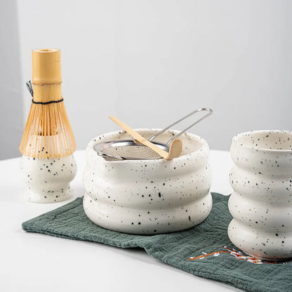Matcha-Set | 7-teiliges Zubehör mit Bambusbesen & Keramik für perfekten Tee 2