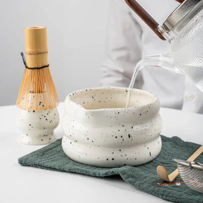 Matcha-Set | 7-teiliges Zubehör mit Bambusbesen & Keramik für perfekten Tee 3