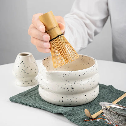 Matcha-Set | 7-teiliges Zubehör mit Bambusbesen & Keramik für perfekten Tee 4