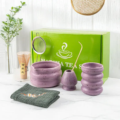 Matcha-Set | 7-teiliges Zubehör mit Bambusbesen & Keramik für perfekten Tee 8