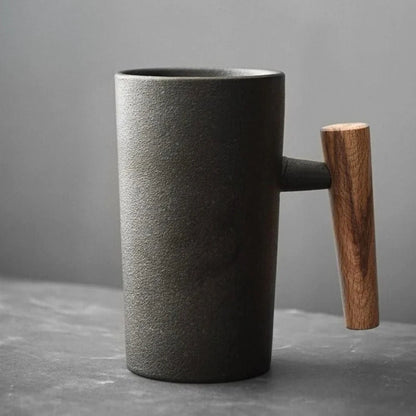 Rustikaler Keramikbecher | Vintage-Stil mit Handgefertigter Qualität | Ideal für Kaffee und Tee 0