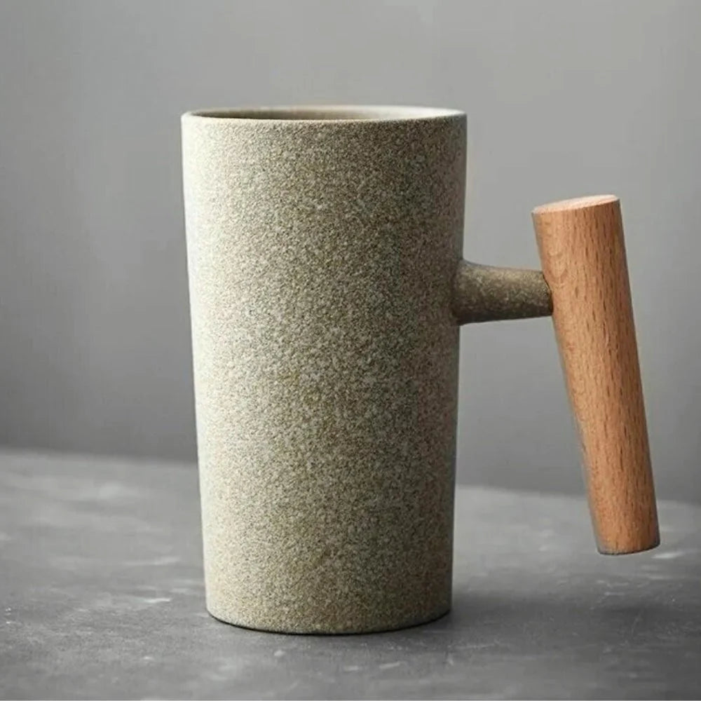 Rustikaler Keramikbecher | Vintage-Stil mit Handgefertigter Qualität | Ideal für Kaffee und Tee 1
