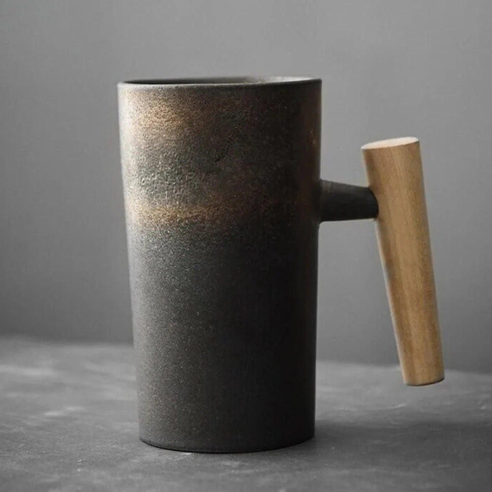 Rustikaler Keramikbecher | Vintage-Stil mit Handgefertigter Qualität | Ideal für Kaffee und Tee 2