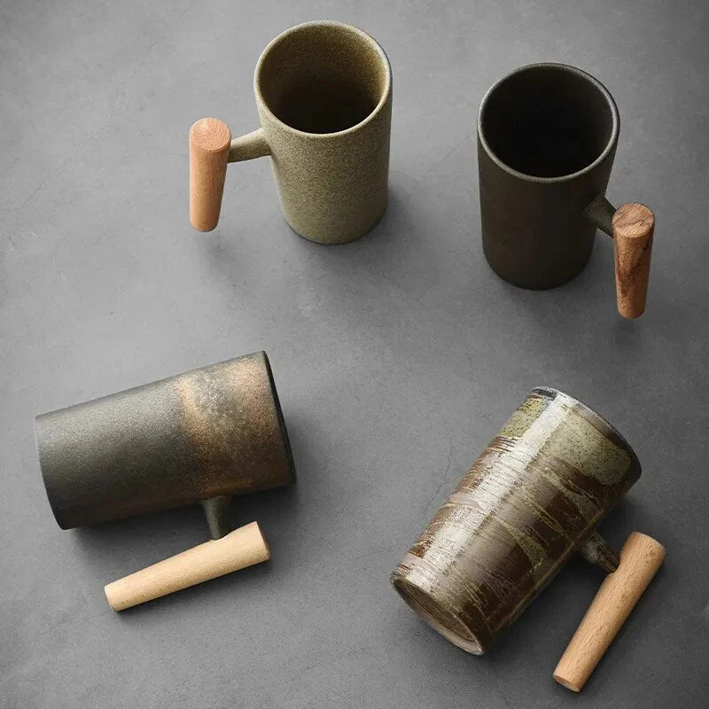 Rustikaler Keramikbecher | Vintage-Stil mit Handgefertigter Qualität | Ideal für Kaffee und Tee 7