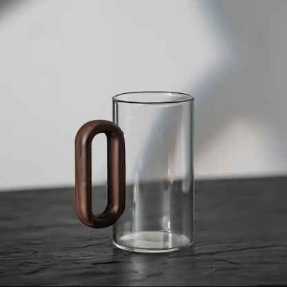TimberCharm | Rustikaler Glasbecher mit Holzgriff für stilvolle Getränke | Hitzebeständig und Ergonomisch 4
